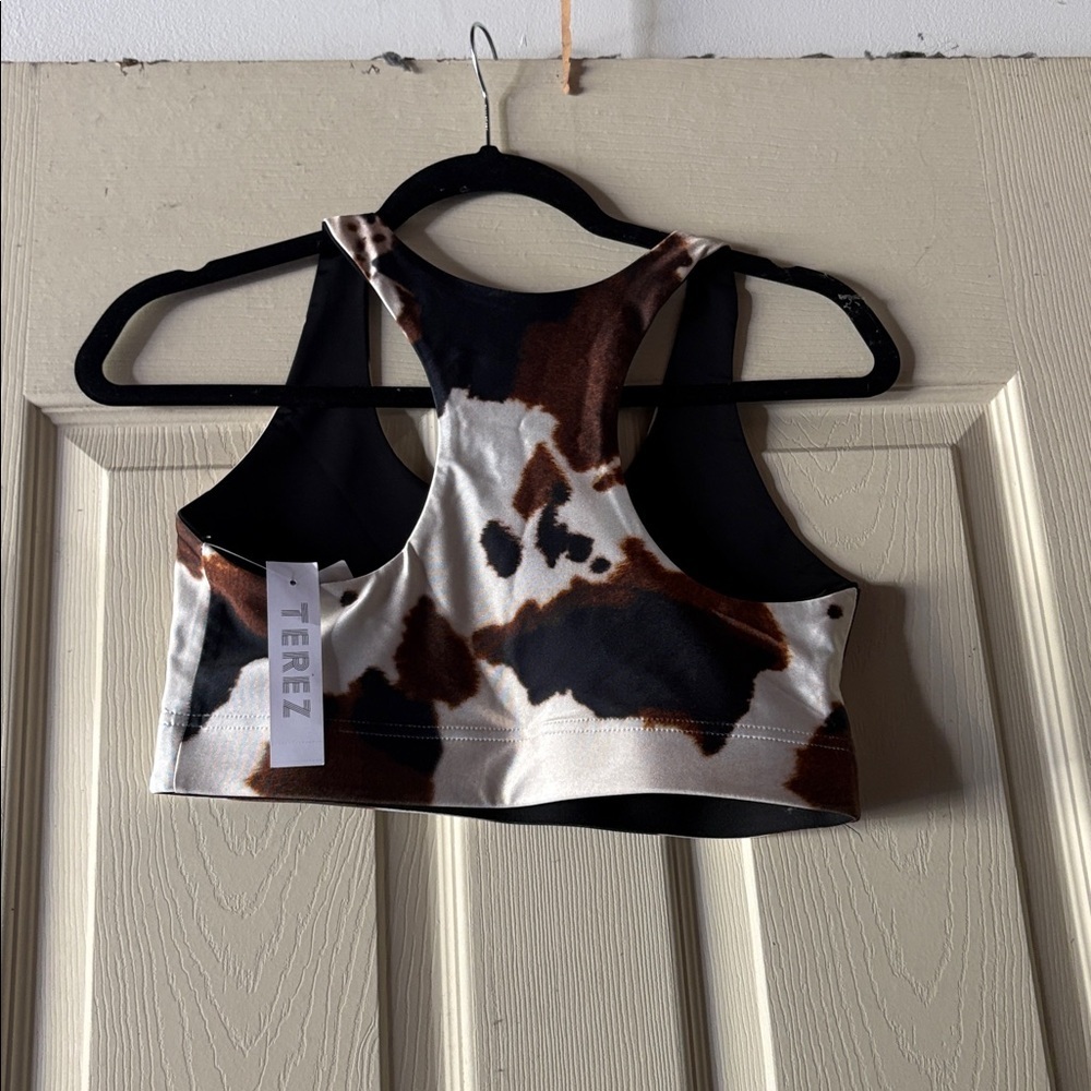 Terez Cow Print Sports Bra - Picture 3 of 3